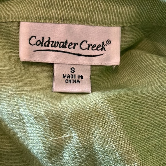 Used Blouse Coldwatwr Creek Green - Picture 10 of 10